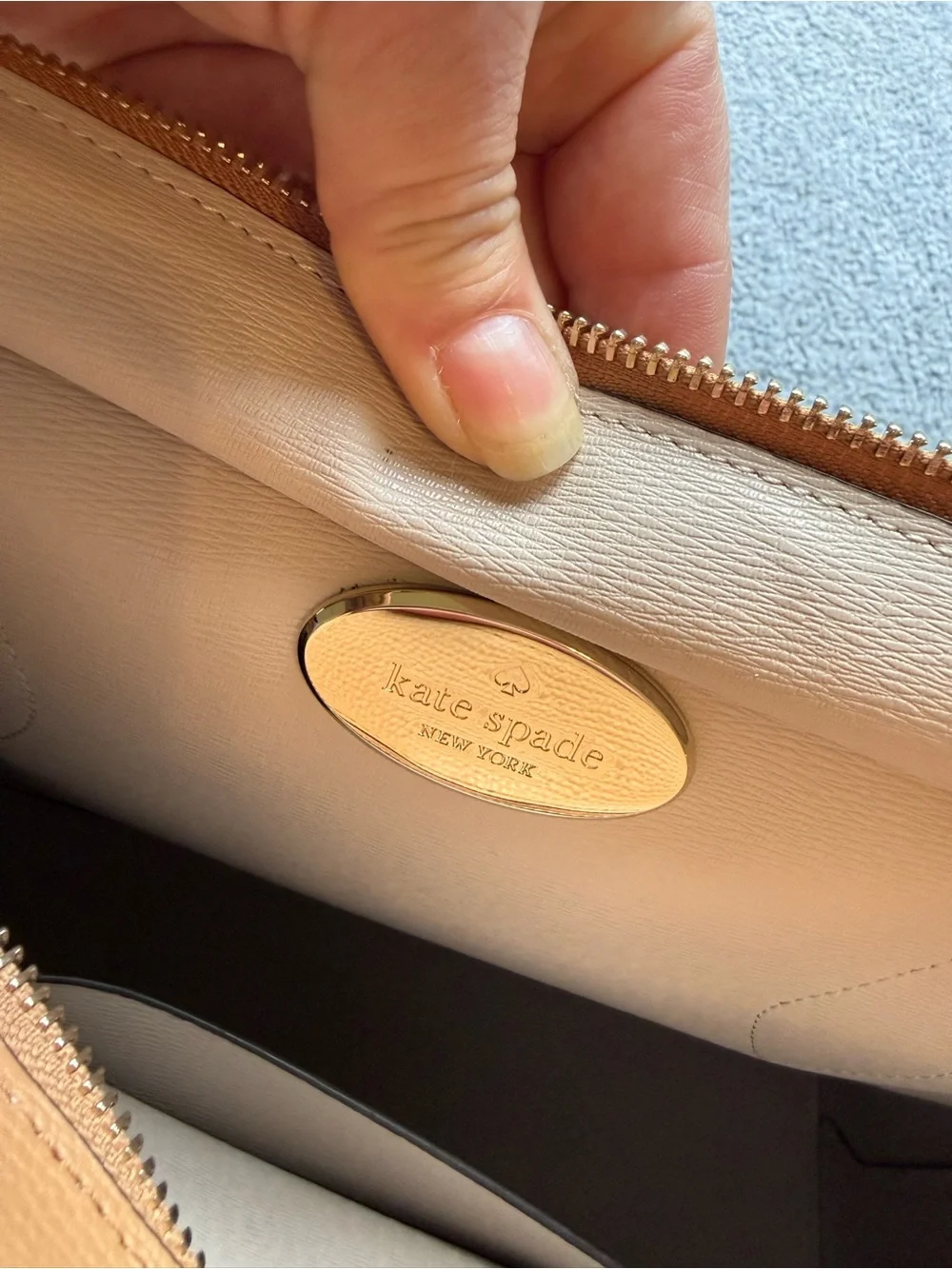 Kate Spade Pebbled Leather Darcy Tote - Tan